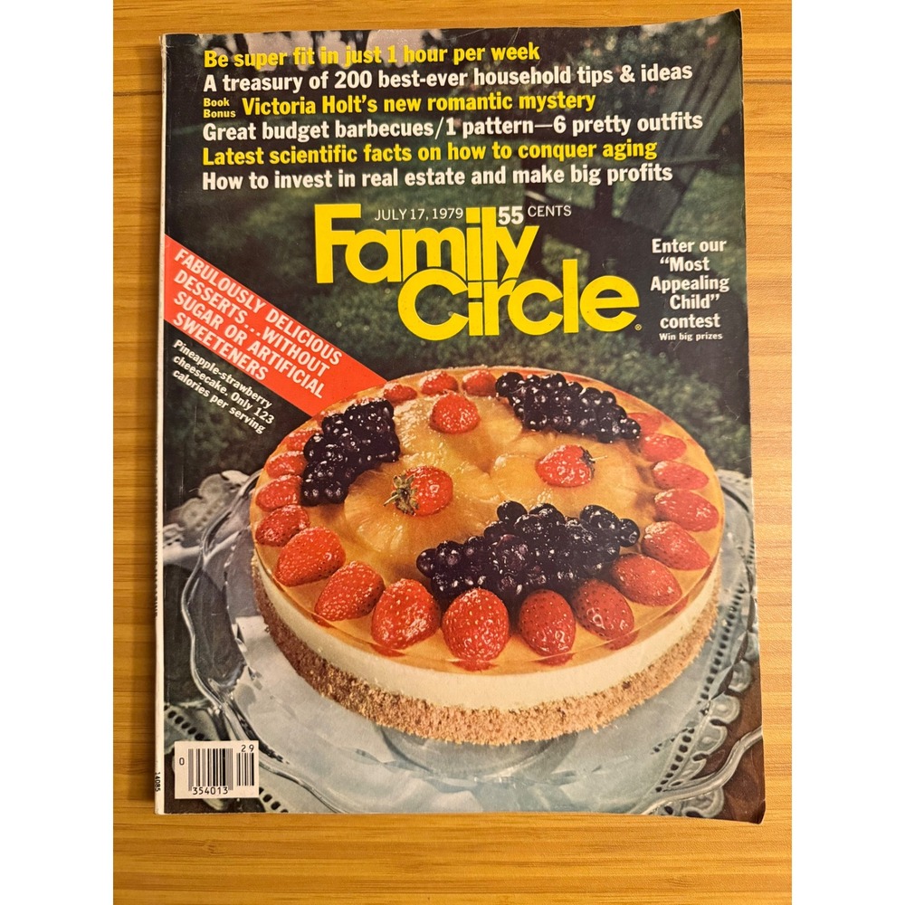 Family Circle‎ Magazine July 17 1979 Vintage Cooking Home Lifestyle Retro